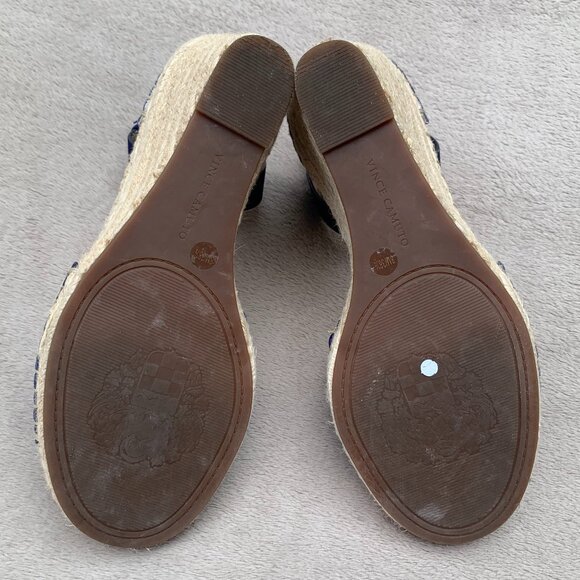 Vince Camuto Leera Genuine Leather Espadrille Platform Wedge Sandals Sz8 - Picture 12 of 16